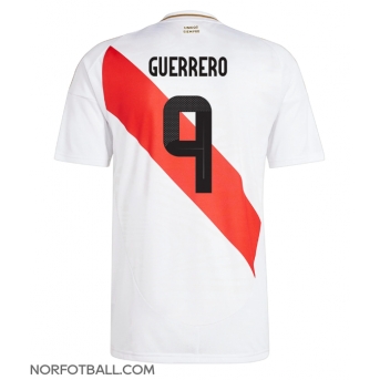 Billige Fotballdrakt Peru Paolo Guerrero #9 Replika Hjemmedrakt Copa America 2024 Kortermet